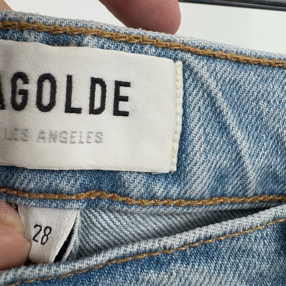 Agolde Riley Long Straight Jeans in Cove Size 28 B2768 - Picture 7 of 9